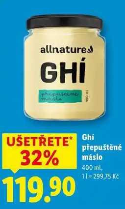 Lidl Ghí přepuštěné máslo, 400 ml nabídka