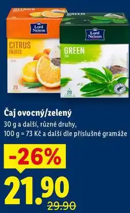 Lidl Čaj ovocný/zelený, 30 g a další nabídka