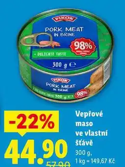 Lidl Vepřové maso ve vlastní šťávě, 300 g nabídka