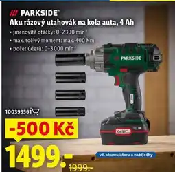 Lidl Aku rázový utahovák na kola auta, 4 Ah nabídka