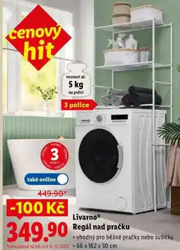 Lidl Livarno Regál nad pračku nabídka