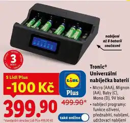 Lidl Tronic Univerzální nabíječka baterií nabídka