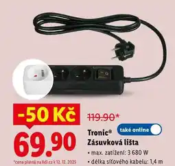 Lidl Tronic Zásuvková lišta nabídka