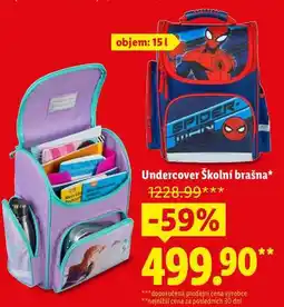 Lidl Undercover Školní brašna nabídka