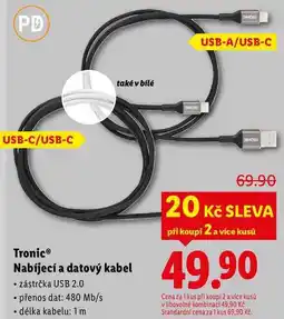 Lidl Tronic Nabíjecí a datový kabel nabídka