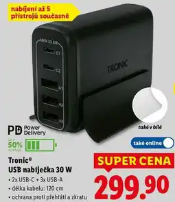 Lidl Tronic USB nabíječka 30 W nabídka