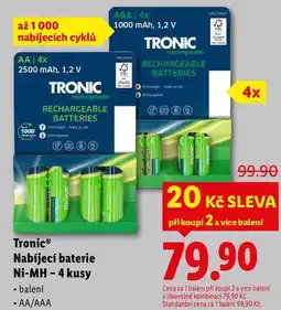 Lidl Tronic Nabíjecí baterie Ni-MH - 4 kusy nabídka