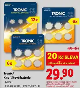 Lidl Tronic Knoflíkové baterie nabídka