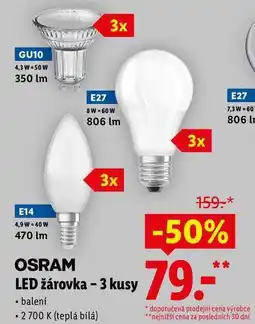 Lidl LED žárovka - 3 kusy nabídka