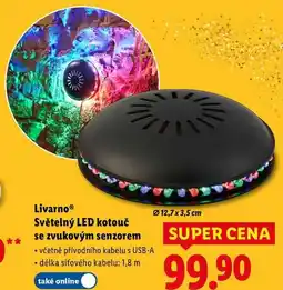 Lidl Livarno Světelný LED kotouč se zvukovým senzorem nabídka