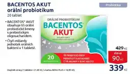 Benu BACENTOS Akut orální probiotikum nabídka