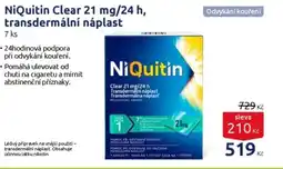Benu NiQuitin Clear 21 mg/24 h, transdermální náplast nabídka