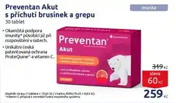 Benu Preventan Akut s příchutí brusinek a grepu nabídka