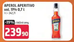 Terno Aperol Aperitivo nabídka