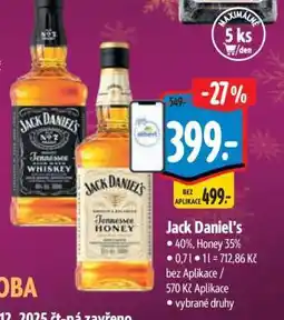 Albert Jack Daniel‘s nabídka