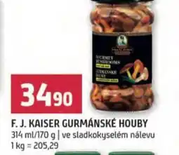 Terno F. j. kaiser gurmánské houby nabídka