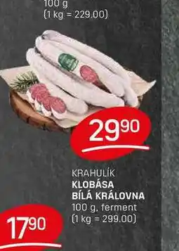 Flop KLOBÁSA BÍLÁ KRÁLOVNA 100 g nabídka
