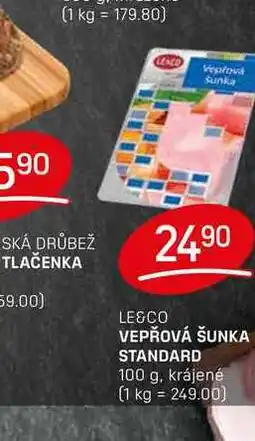 Flop VEPŘOVÁ ŠUNKA STANDARD 100 g, krájené nabídka