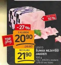 Flop ŠUNKA NEJVYŠŠÍ JAKOSTI 100g nabídka