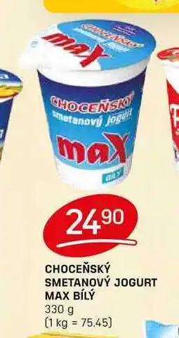 Flop CHOCEŇSKÝ SMETANOVÝ JOGURT MAX BÍLÝ 330 g nabídka