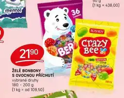 Flop ŽELÉ BONBONY S OVOCNOU PŘÍCHUTÍ vybrané druhy 180 - 200 g nabídka