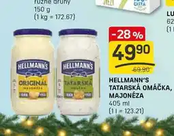 Flop HELLMANN'S (1 TATARSKÁ OMÁČKA, MAJONÉZA 405 ml nabídka