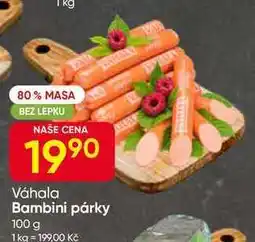 Hruška Váhala Bambini párky 100 g nabídka