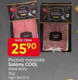 Hruška Poctivá moravská Salámy COOL různé druhy 75 g nabídka