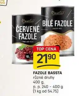 Flop FAZOLE BASSTA různé druhy 400 g. p. p. 240 -400 g nabídka