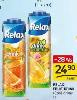 Flop RELAX FRUIT DRINK různé druhy 1l nabídka