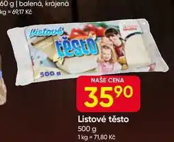 Hruška Listové těsto 500 g nabídka