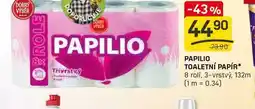 Flop PAPILIO TOALETNÍ PAPÍR 8 rolí, 3-vrstvý nabídka