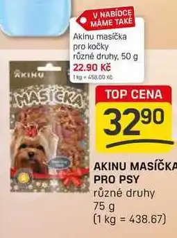 Flop AKINU MASÍČKA PRO PSY různé druhy 75 g nabídka