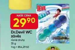 Hruška Dr.Devil WC závěs různé druhy 35 g 1 nabídka
