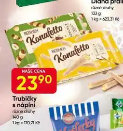 Hruška Konafetto Trubičky s náplní různé druhy 140 g nabídka