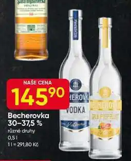 Hruška Becherovka 30-37,5% různé druhy 0,5l nabídka