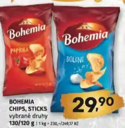 Terno Bohemia chips, sticks nabídka