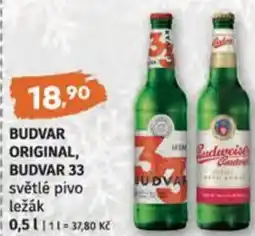 Terno Budvar original, budvar 33 světlé pivo ležák nabídka