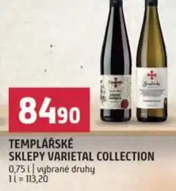 Terno Templářské sklepy varietal collection nabídka