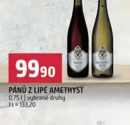 Terno Pánů z lipé amethyst nabídka