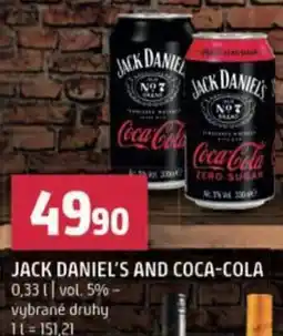Terno Jack daniel's and coca-cola nabídka