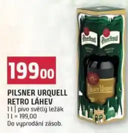 Terno Pilsner urquell retro láhev nabídka