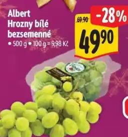 Albert Albert Hrozny bílé bezsemenné nabídka