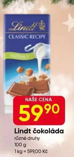Hruška LINDT Čokoláda nabídka
