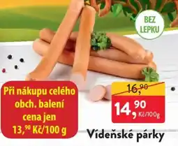 MP Krásno Vídeňské párky nabídka