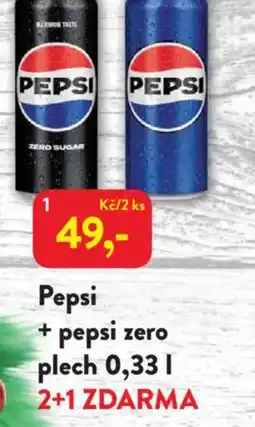 MP Krásno Pepsi + pepsi zero plech nabídka