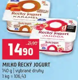 Terno Milko řecký jogurt nabídka