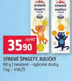 Terno Sýrové špagety, kuličky nabídka