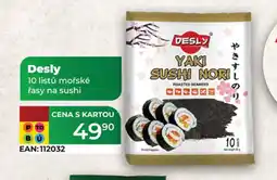Tamda Foods Desly 10 listů mořské řasy na sushi nabídka