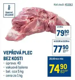 Makro Vepřová plec bez kosti nabídka